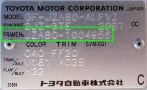 what is a frame chassis code and where you can find it